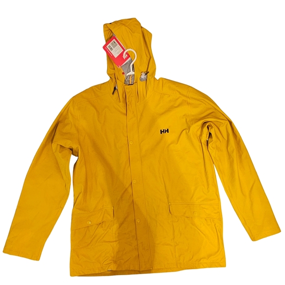 Helly Hansen Men's Vibrant Yellow Raincoat - Picture 2 of 3